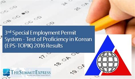 epstopik.hrdkorea.or.kr exam results|Employment Permit System .